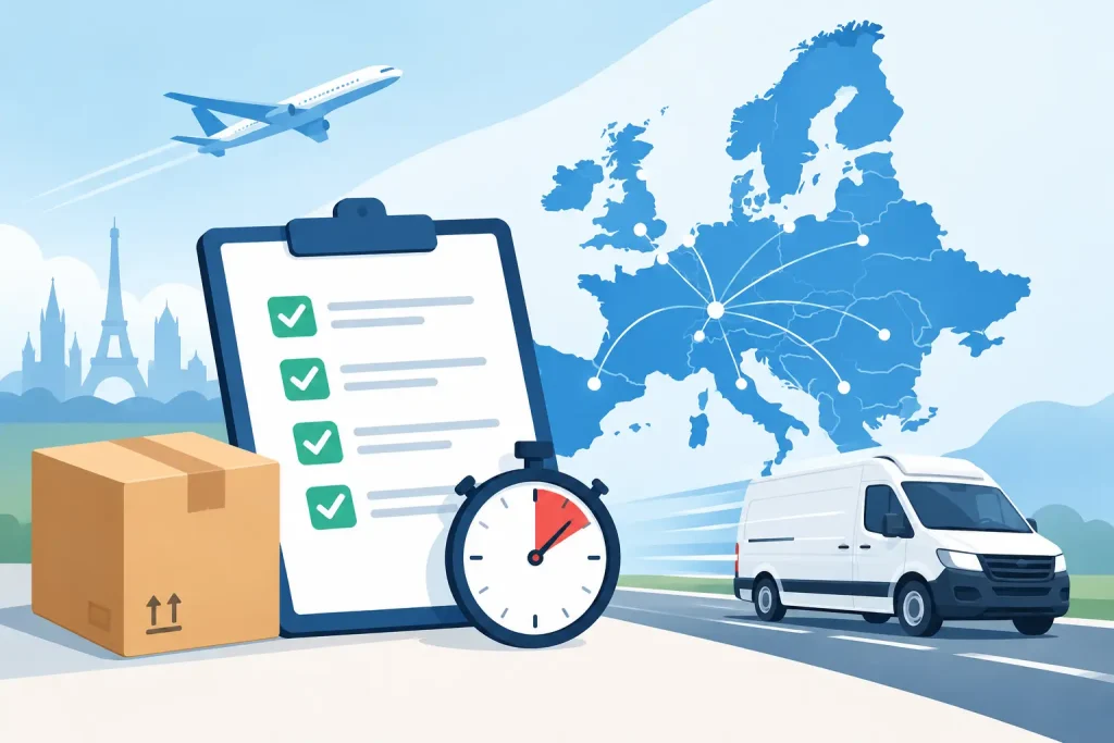 Checkliste für dringende Europa-Sendungen